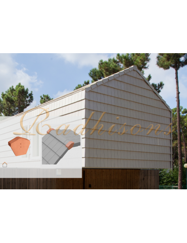 Fronton de rive PL1 argile PLASMA (30x25)cm ROUGE NATURELLE