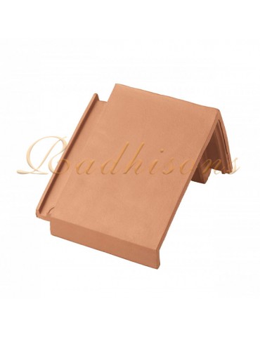 Tuile de rive monopente V1 droite argile PLASMA (27x16)cm ROUGE NATURELLE