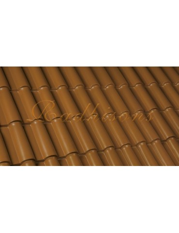 Tuile Portugaise argile émaillée TECNO 46x25,7cm (1°choix) MIEL