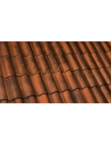 Tuile Portugaise argile SIRIUS 44x26cm (1°choix) NATURELLE RUSTIQUE