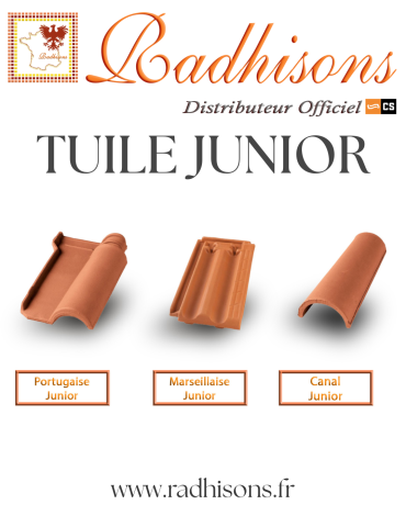 Tuile Portugaise argile JUNIOR 27x15cm (1°choix) NATURELLE