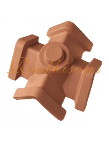 Rencontre 4 voies plate Marseillaise argile ROUGE NATURELLE