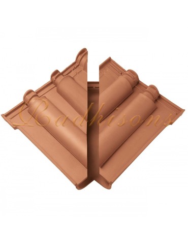 Coin d'égout rentrant finition arabe 49 (11 pièces) Marseillaise argile ROUGE NATURELLE