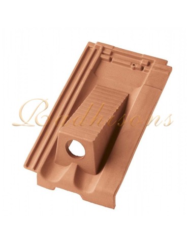 Tuile passe tuyau argile D3+ (44x26)cm ROUGE NATURELLE