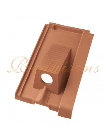 Tuile passe tuyau argile DOMUS (43x26) cm ROUGE NATURELLE