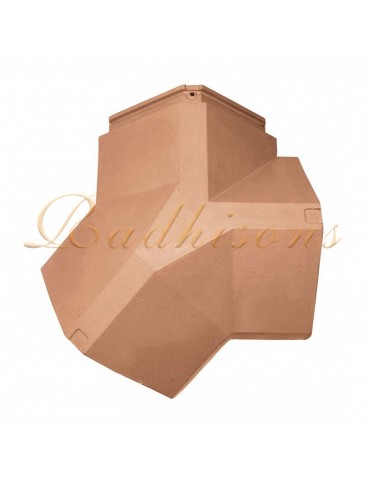 Rencontre 3 voies PL2 en (L) argile PLASMA ROUGE NATURELLE