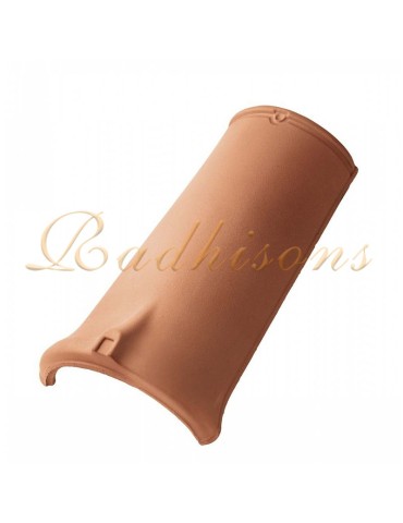 Faîtière argile milieu ronde (43x23)cm Portugaise ROUGE NATURELLE