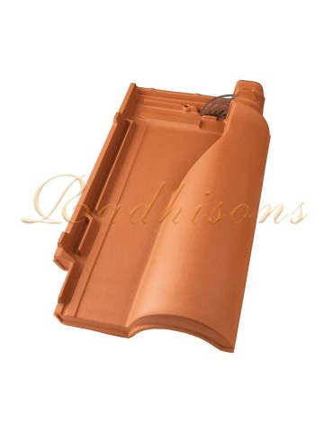 Tuile châtière grillagée argile TECNO (46x26)cm ROUGE NATURELLE