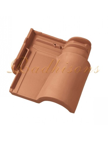 Tuile 1/2 pureau argile TECNO (26x26)cm ROUGE NATURELLE