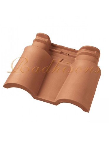 Double Tuile 1/2 pureau argile TECNO (26x35)cm ROUGE NATURELLE
