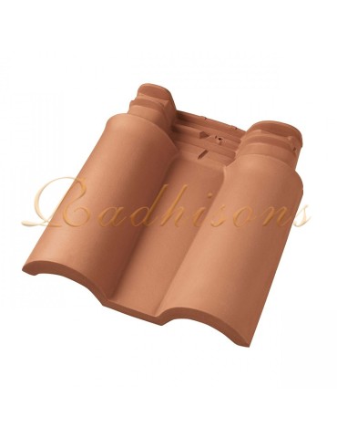 Double Tuile 3/4 pureau argile TECNO (36x35)cm ROUGE NATURELLE
