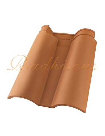 Demi Tuile argile GLOBAL (46x15)cm ROUGE NATURELLE