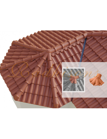 Rencontre PG 5 voies 30º Portugaise argile ROUGE NATURELLE