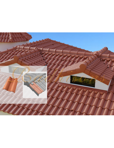 Double Tuile argile F2/F3+ (46x35)cm ROUGE NATURELLE