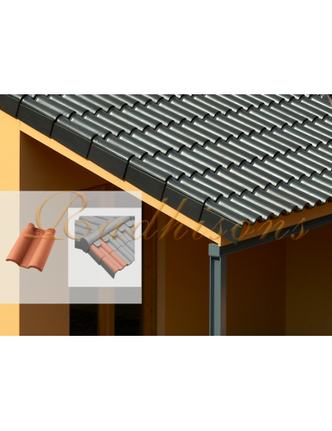 Double Tuile argile TECNO (46x35)cm ROUGE NATURELLE