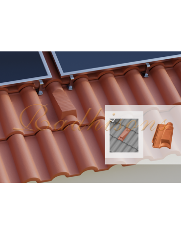 Tuile chemin de marche argile SIRIUS (46x26)cm ROUGE NATURELLE