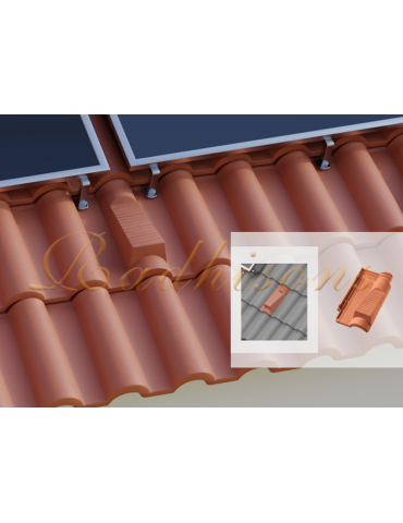 Tuile chemin de marche argile TECNO (46x26)cm ROUGE NATURELLE