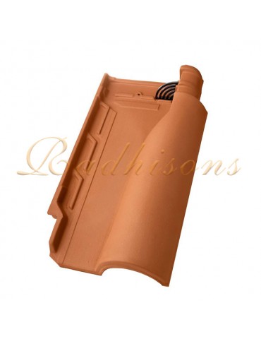 Tuile chatière grillagée argile F2/F3+ (46x26)cm ROUGE NATURELLE