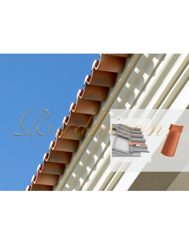 Courant d'égout 40 AMG (49x17)cm argile ROUGE NATURELLE