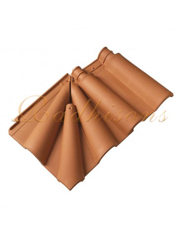 Coin d'égout 4 pièces argile F2/F3+(tuile double incluse) ROUGE NATURELLE