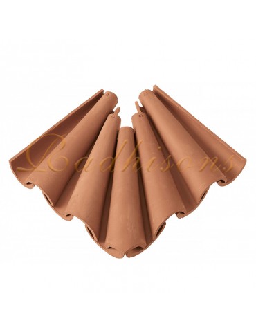 Coin d'égout en finition arabe 40 (11 pièces) argile ROUGE NATURELLE