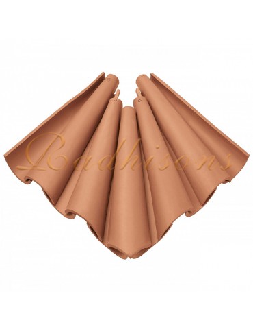 Coin d'égout en finition arabe 49 (11 pièces) argile ROUGE NATURELLE