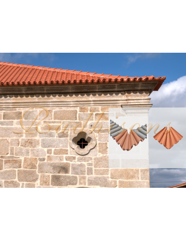 Coin d'égout en finition arabe 49 (11 pièces) argile ROUGE NATURELLE