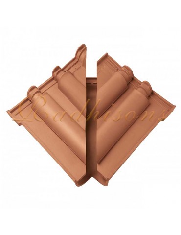 Coin d'égout rentrant finition arabe 49 (09pièces) TECNO argile ROUGE NATURELLE