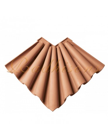 Coin d'égout en finition arabe 65 (11 pièces) argile ROUGE NATURELLE