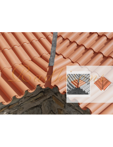 Coin d'égout rentrant finition arabe 65(13pièces) F2/F3+ argile ROUGE NATURELLE