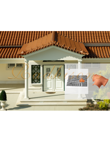 Rencontre de rive 3 voies femelle Portugaise argile ROUGE NATURELLE