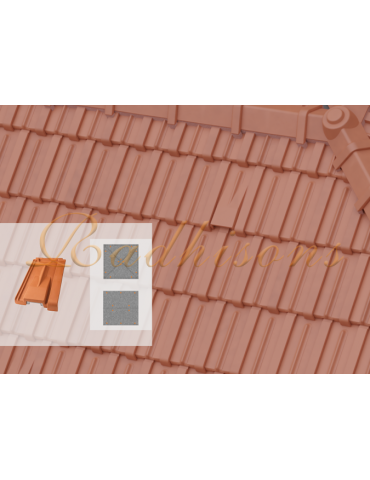 Tuile châtière grillagée argile DOMUS (43x26)cm ROUGE NATURELLE