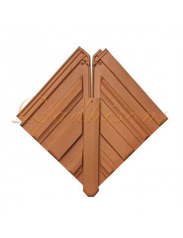 Coin d'égout 3 pièces argile PRIMUS ROUGE NATURELLE