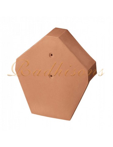 Fronton de rive PL2 argile PLASMA (30x30)cm ROUGE NATURELLE