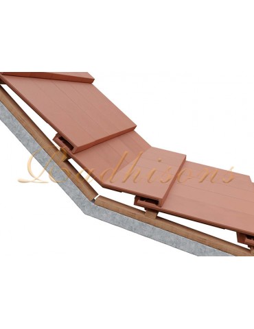 Tuile de mansarde concave argile PLASMA ROUGE NATURELLE