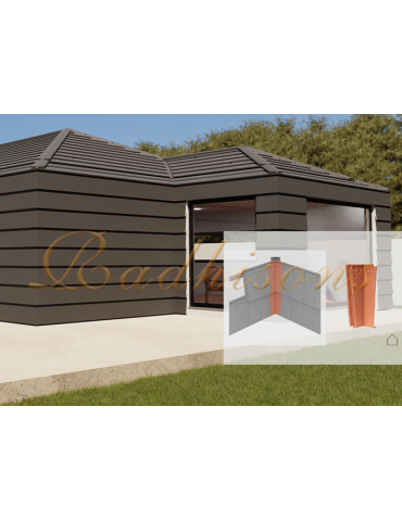 Coin intérieur de façade  argile PLASMA ROUGE NATURELLE