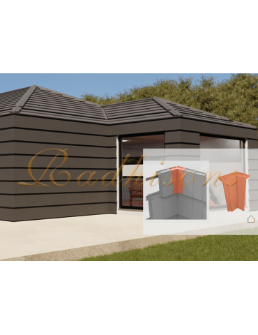 Coin intérieur de façade de liaison argile PLASMA ROUGE NATURELLE