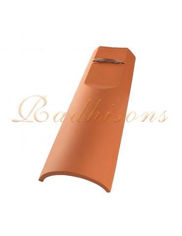 Tuile châtière grillagée argile CANAL (45x16)cm ROUGE NATURELLE