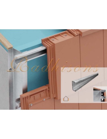 Rail Profil C en aluminium (6,5ml) pour tuile en argile