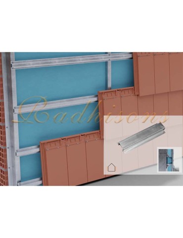 Rail Profil Oméga en aluminium (6,5ml) pour tuile en argile