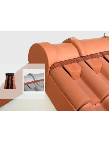 Closoir de faîtage et arêtier ou Membrane en Aluminium noir orange