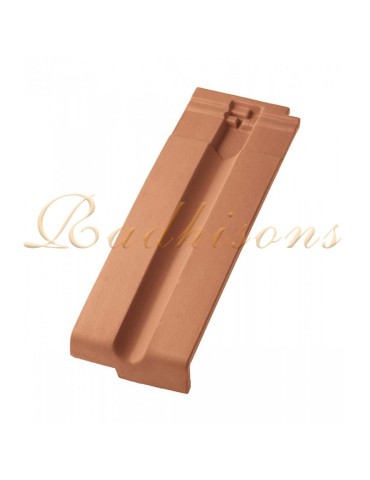 Demi Tuile gauche argile D3+ (45x16)cm ROUGE NATURELLE