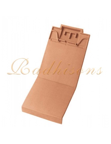 Tuile d'about gauche de mansarde concave PLASMA ROUGE NATURELLE