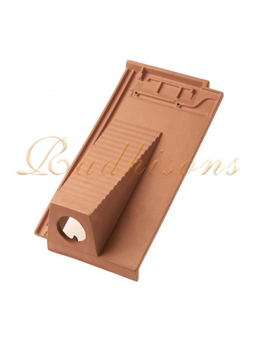 Tuile passe tuyau argile PLASMA (48x25)cm ROUGE NATURELLE