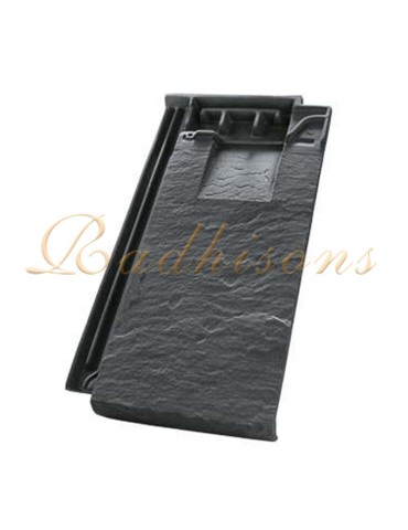 Tuile châtière grillagée argile PLASMA TX5 (48x25)cm ARDOISE