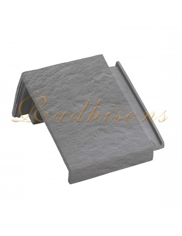 Tuile de rive monopente V1 droite argile PLASMA TX5 (27x16)cm ARDOISE