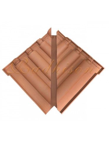 Coin d'égout rentrant finition arabe 65(13pièces) TECNO/SIRIUS argile ROUGE NATURELLE
