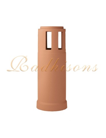 Lanterne de cheminée Ø (125x450)mm argile ROUGE NATURELLE
