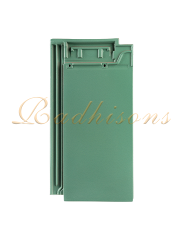 Tuile Plate argile PLASMA 49x25cm (1°choix) VERT CUIVRE