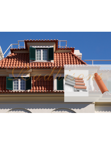 Couvrant d'égout 40 AMG Portugaise argile (49x13)cm ROUGE NATURELLE
